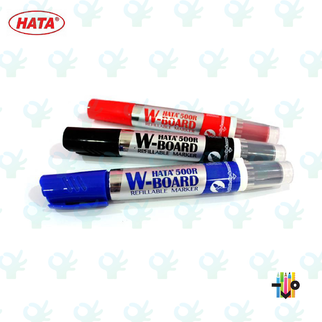 Hata Refillable Whiteboard Marker 500R Black/Blue/Red